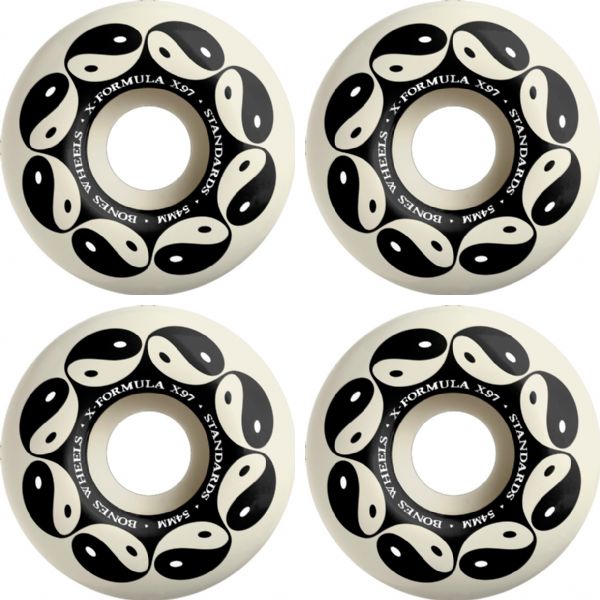 Bones Wheels XF X97 V1 Standard Yin Yang Natural Skateboard Wheels - 54mm 97a (Set of 4)