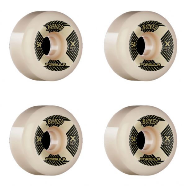 Bones Wheels X-Formula X97 V6 Wide Cut Xcell / Natural Skateboard Wheels - 54mm 97a (Set of 4)