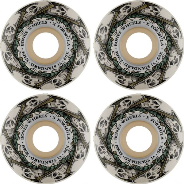 Bones Wheels X-Formula X99 V1 STD Butterfly Effect / Natural Skateboard Wheels - 52mm 99a (Set of 4)