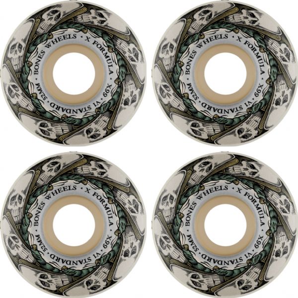 Bones Wheels X-Formula X99 V1 STD Butterfly Effect / Natural Skateboard Wheels - 52mm 99a (Set of 4)