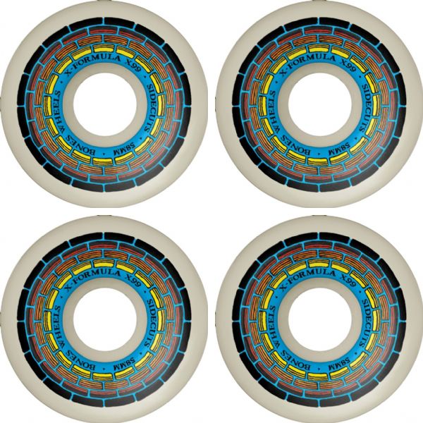 Bones Wheels XF X99 V5 Sidecut Wishing Well Natural Skateboard Wheels - 58mm 99a (Set of 4)