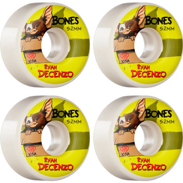 Bones Wheels Ryan Decenzo STF V2 Gizzmo Natural Skateboard Wheels - 52mm 103a (Set of 4)