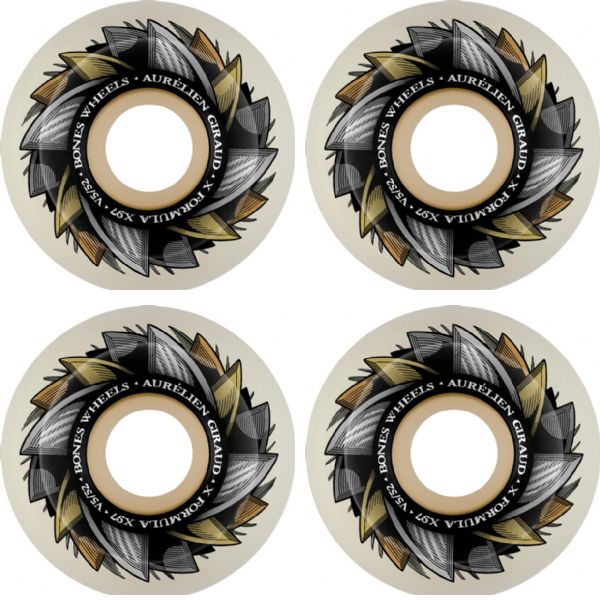 Bones Wheels Aurelien Giraud XF V5 Sender Blender Natural Skateboard Wheels - 52mm 97a (Set of 4)