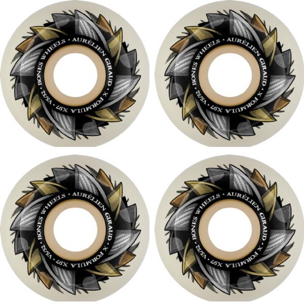 Bones Wheels Aurelien Giraud XF V5 Sender Blender Natural Skateboard Wheels - 54mm 97a (Set of 4)