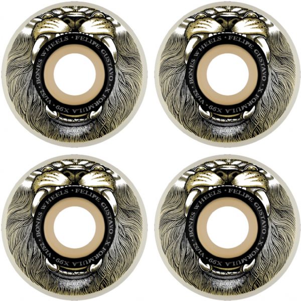 Bones Wheels Felipe Gustavo XF V1 Mane Event Skateboard Wheels - 52mm 99a (Set of 4)