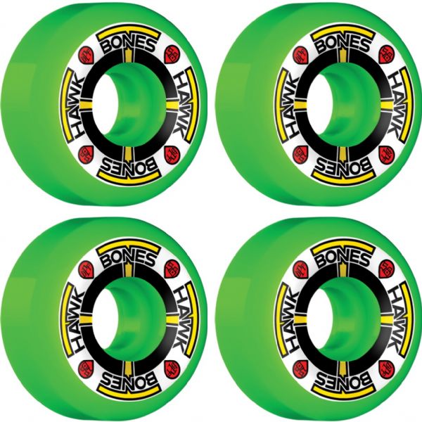 Bones Wheels Tony Hawk SPF P5 T-Bones II Green Skateboard Wheels - 58mm 84b (Set of 4)