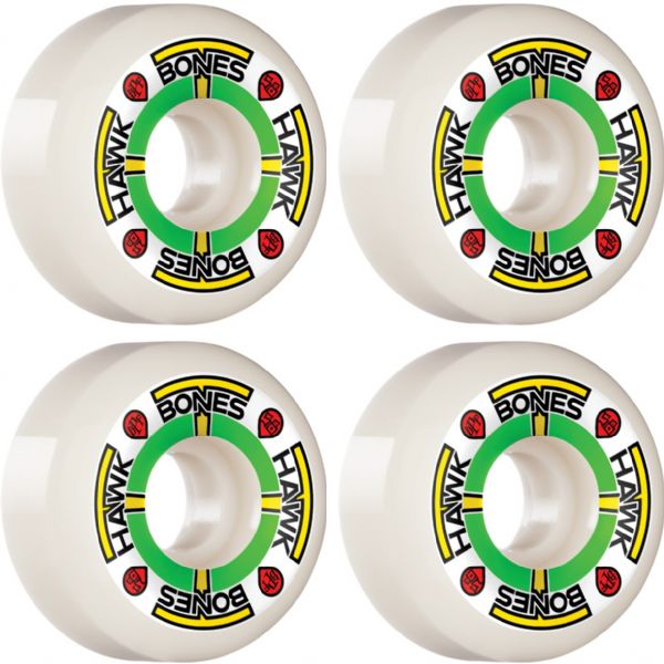 Bones Wheels Tony Hawk SPF P5 T-Bones II White Skateboard Wheels - 58mm 84b (Set of 4)