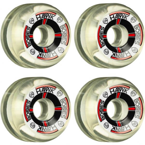 Bones Wheels Tony Hawk Pro SPF TBone Clear Skateboard Wheels 60mm