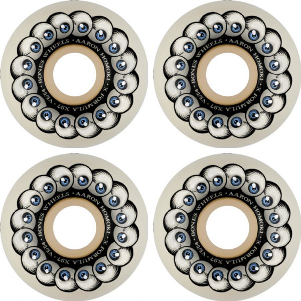 Bones Wheels Aaron "Jaws" Homoki XF V5 Vision Quest Natural Skateboard Wheels - 54mm 97a (Set of 4)