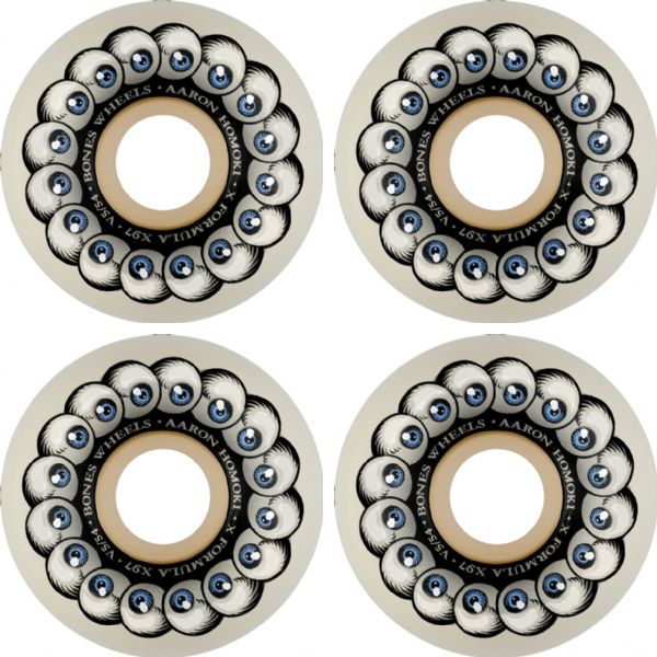 Bones Wheels Aaron "Jaws" Homoki XF V5 Vision Quest Natural Skateboard Wheels - 54mm 97a (Set of 4)