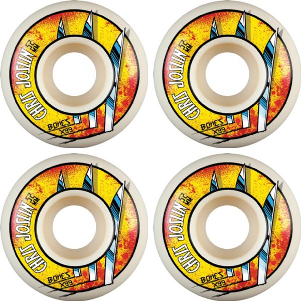 Bones Wheels Chris Joslin XF V1 Slice Of Life Natural Skateboard Wheels - 52mm 99a (Set of 4)