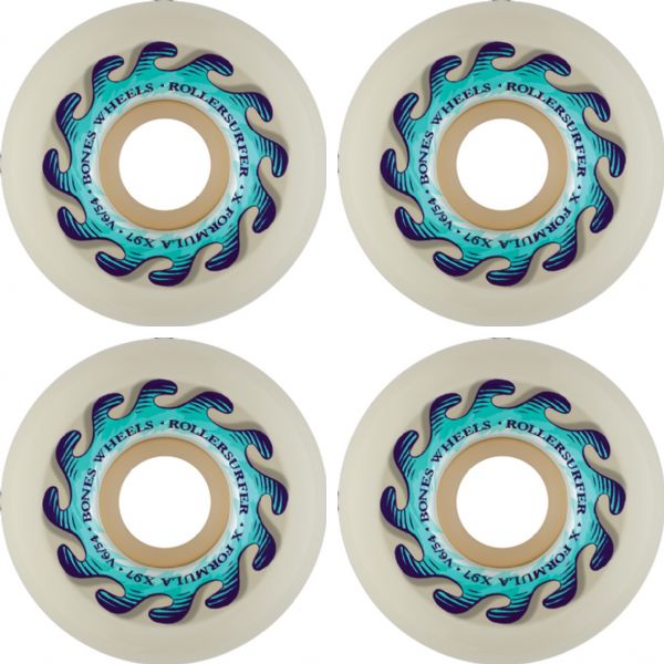 Bones Wheels Ben Koppl XF V6 Infinite Wave Natural Skateboard Wheels - 54mm 97a (Set of 4)