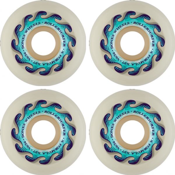 Bones Wheels Ben Koppl XF V6 Infinite Wave Natural Skateboard Wheels - 56mm 97a (Set of 4)