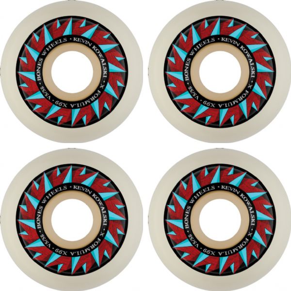 Bones Wheels Kevin Kowalski XF V5 Against The Grain Natural Skateboard Wheels - 55mm 99a (Set of 4)