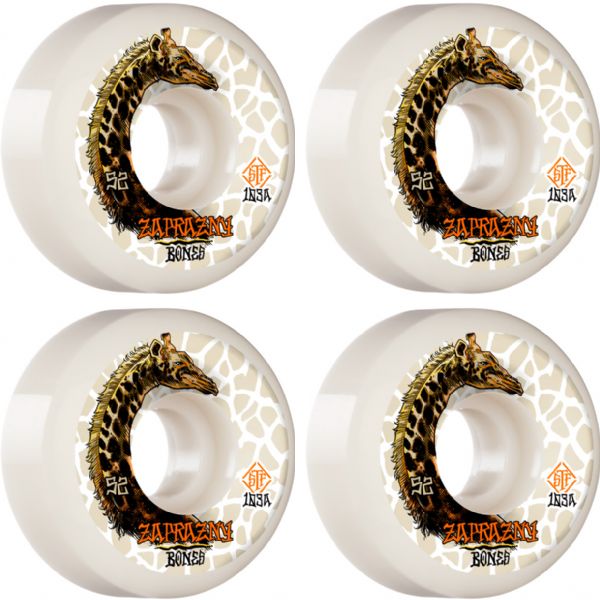 Bones Wheels Marek Zaprazny STF V5 Giraffe White Skateboard Wheels - 52mm 83b (Set of 4)