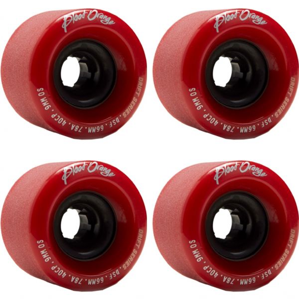 Blood Orange Drift Oxblood Red Skateboard Wheels - 66mm 78a (Set of 4)