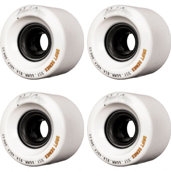 Blood Orange Drift White Skateboard Wheels - 66mm 81a (Set of 4)