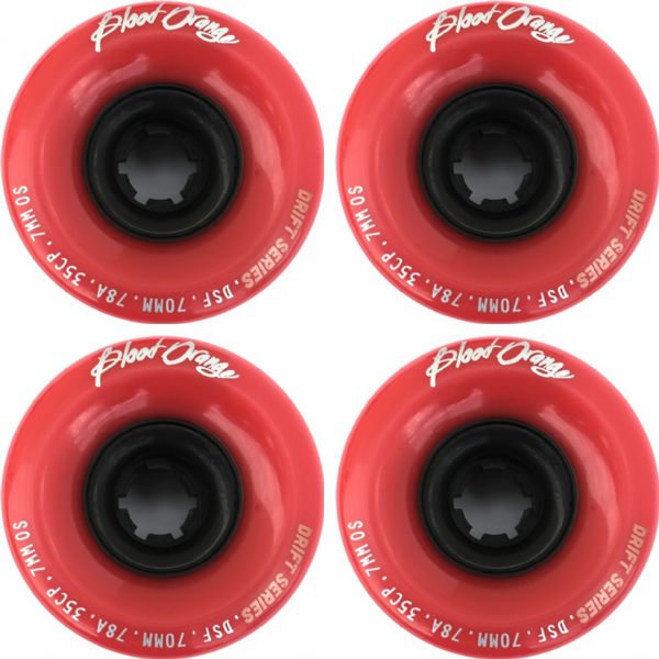 Blood Orange Drift Oxblood Red Skateboard Wheels - 70mm 78a (Set of 4)