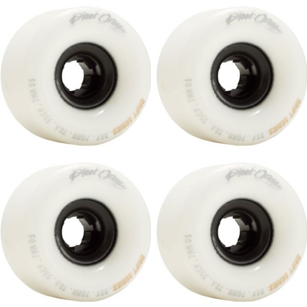 Blood Orange Drift White Skateboard Wheels - 70mm 78a (Set of 4)