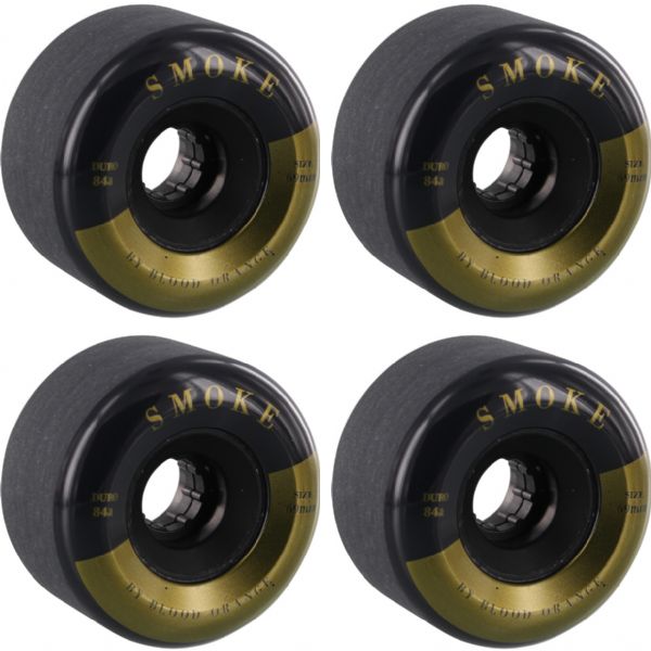 Blood Orange Smoke Black / Gold Skateboard Wheels - 69mm 84a (Set of 4)