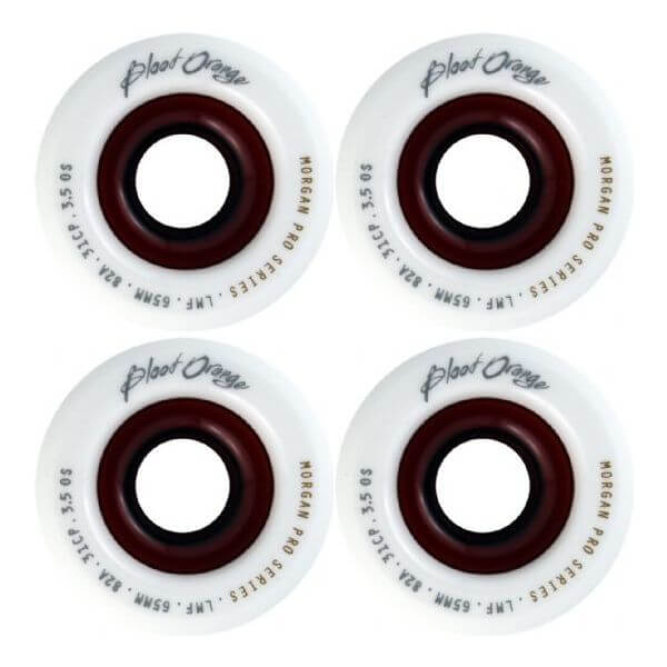 Blood Orange Liam Morgan Pro Series White / Red Skateboard Wheels - 65mm 82a (Set of 4)