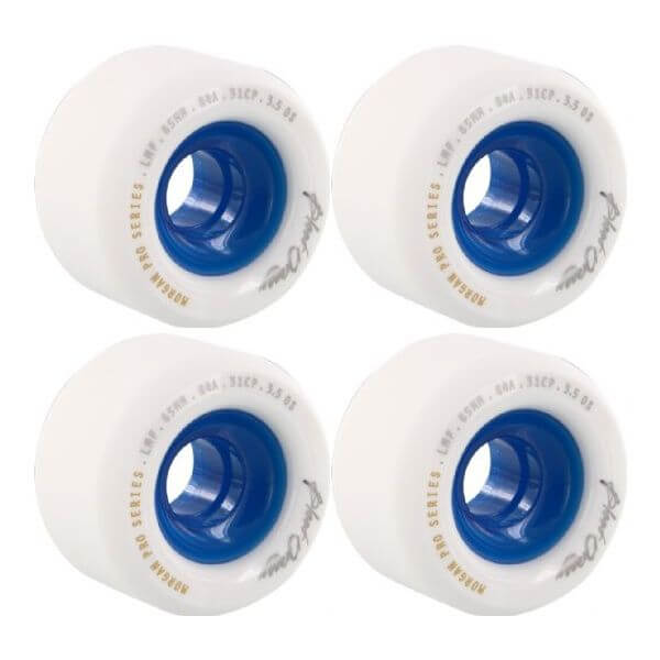 Blood Orange Morgan White / Blue Skateboard Wheels - 65mm 84a (Set of 4)