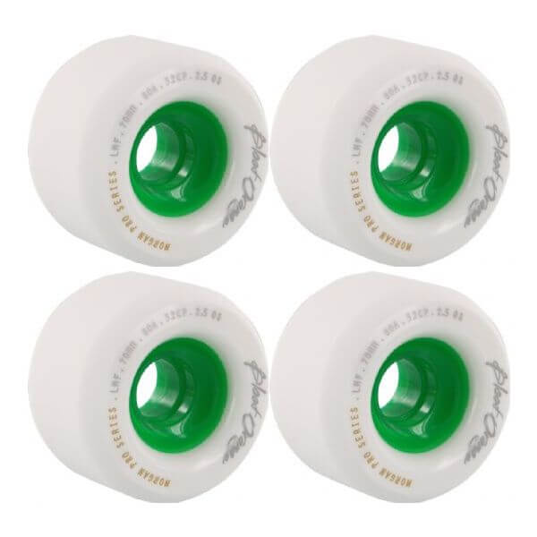 Blood Orange Liam Morgan Pro Series White / Green Skateboard Wheels - 70mm 80a (Set of 4)