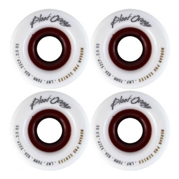 Blood Orange Liam Morgan Pro Series White / Red Skateboard Wheels - 70mm 82a (Set of 4)