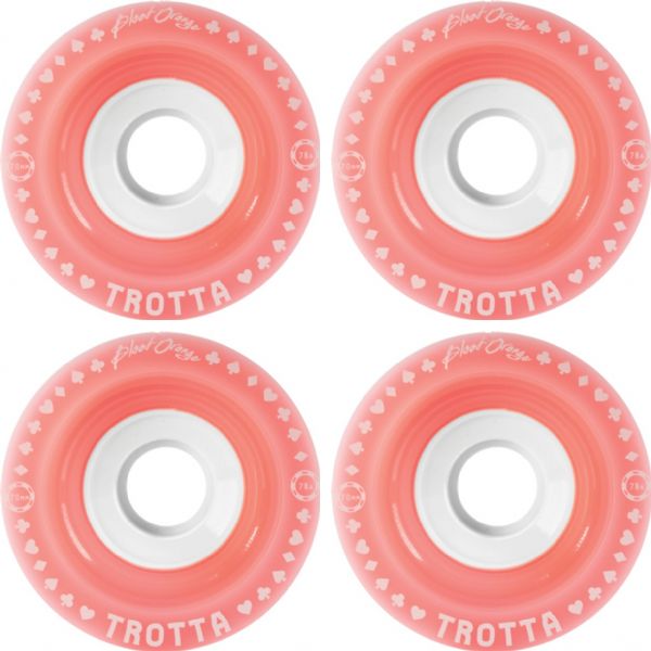 Blood Orange Cole Trotta Pro Series Pink / White Skateboard Wheels - 70mm 78a (Set of 4)