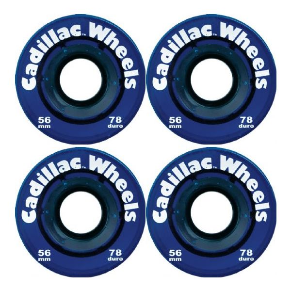 Cadillac Wheels Original Blue Skateboard Wheels - 56mm 78a (Set of 4)