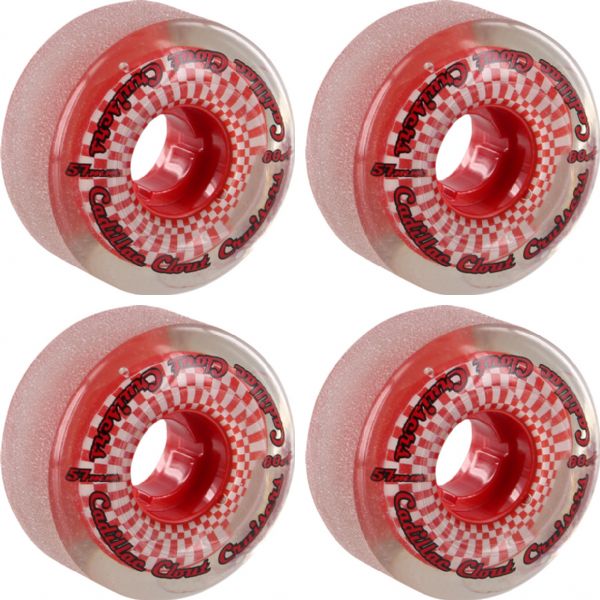 Cadillac Wheels Clout Cruisers Smoke / Red Skateboard Wheels - 57mm 80a (Set of 4)