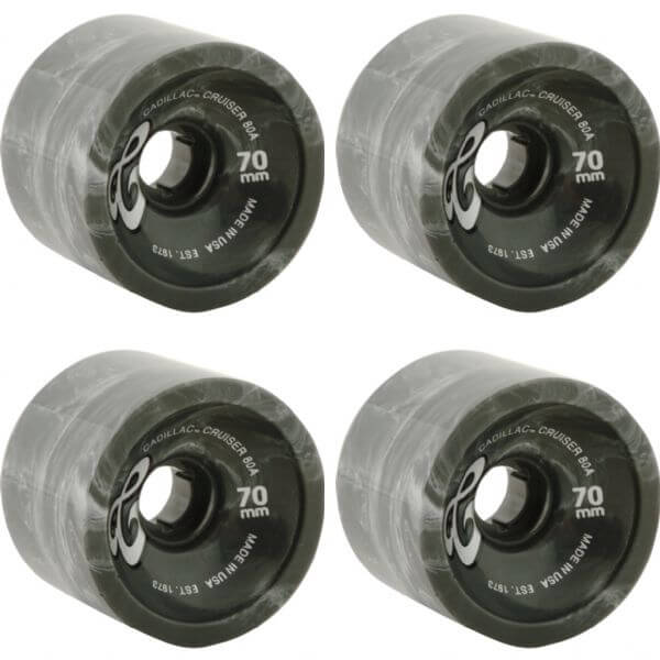 Cadillac Wheels Cruisers Smoke Marble Skateboard Wheels - 70mm 80a (Set of 4)
