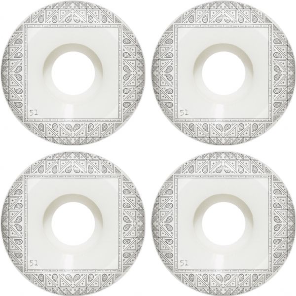 Chocolate Skateboards Bandana Conical White Skateboard Wheels - 51mm 99a (Set of 4)