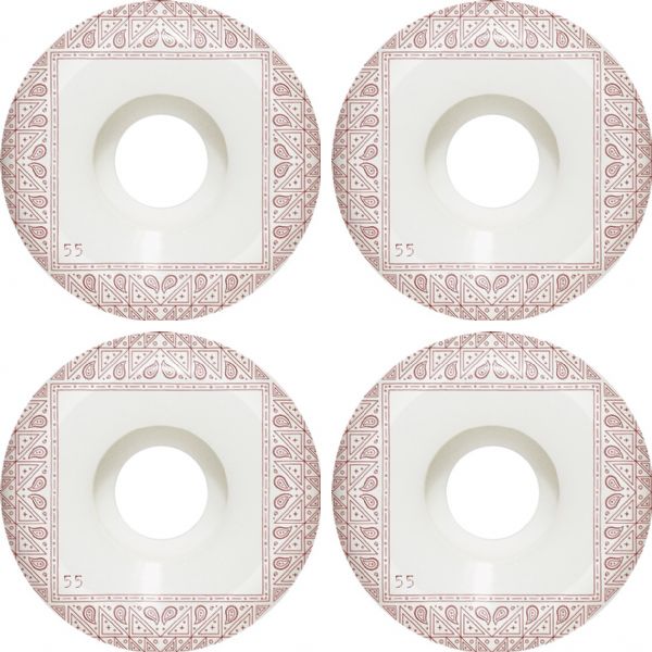 Chocolate Skateboards Bandana Conical White Skateboard Wheels - 55mm 99a (Set of 4)