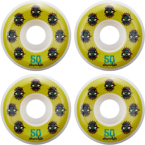 Chocolate Skateboards Hecox Essential White Skateboard Wheels - 50mm 99a (Set of 4)
