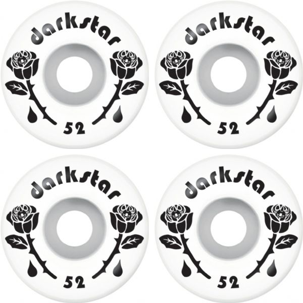 Darkstar Skateboards Forty White / Black Skateboard Wheels - 52mm 99a (Set of 4)