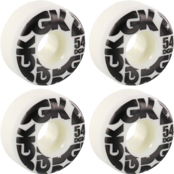 DGK Skateboards Street Formula Black / White Skateboard Wheels - 54mm 101a (Set of 4)