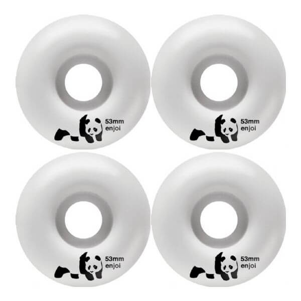 Enjoi Skateboards Whitey Panda White / Blue Skateboard Wheels - 53mm 99a (Set of 4)