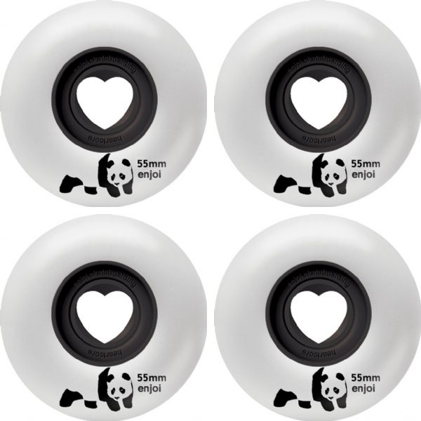 Enjoi Skateboards Panda White Skateboard Wheels - 55mm 99a (Set of 4)