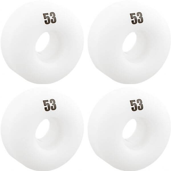 Essentials Skateboard Components White Skateboard Wheels - 53mm 99a (Set of 4)