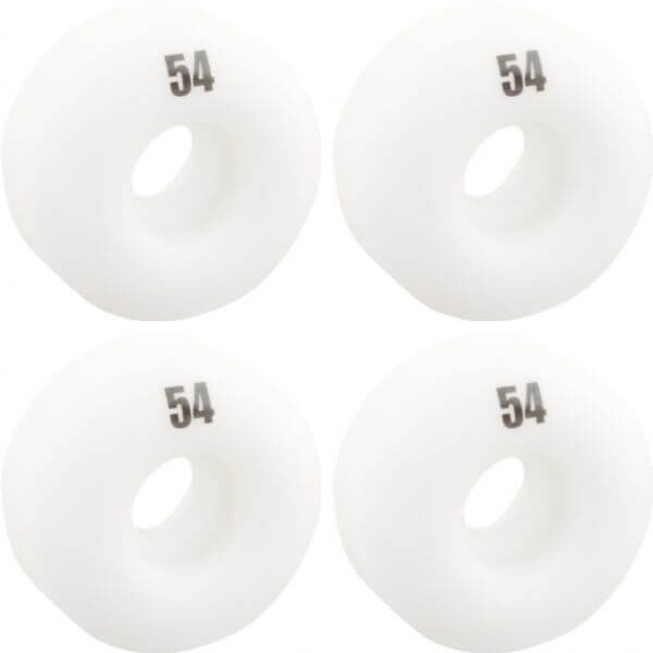 Essentials White Skateboard Wheels - 54mm 99a (Set of 4)