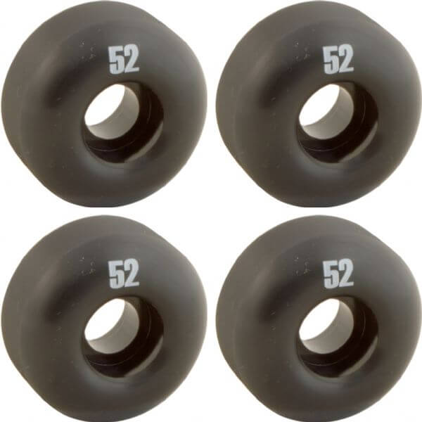 Essentials Skateboard Components Black Skateboard Wheels - 52mm 99a (Set of 4)