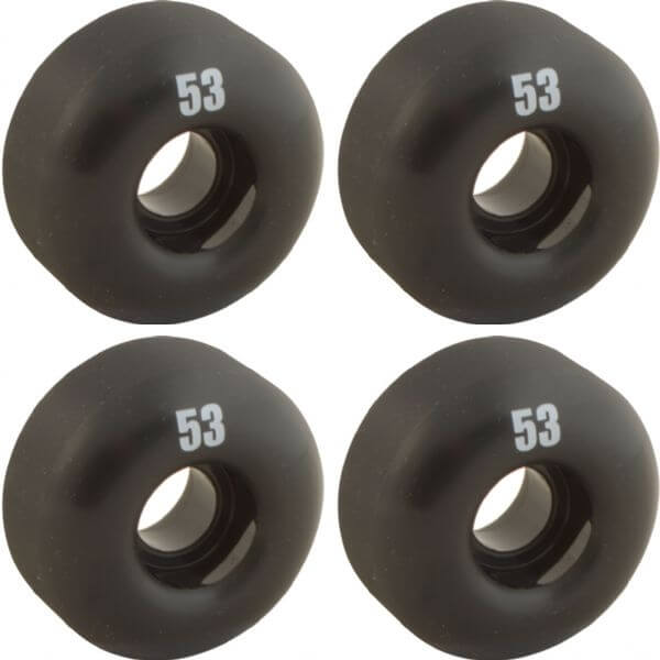 Essentials Skateboard Components Black Skateboard Wheels - 53mm 99a (Set of 4)