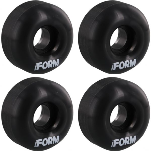 Form Wheel Co Solid Black Skateboard Wheels - 50mm 99a (Set of 4)