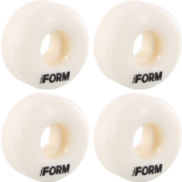 Form Wheel Co Solid White Skateboard Wheels - 52mm 99a (Set of 4)