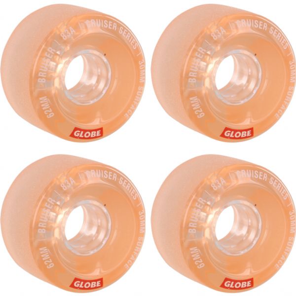 Globe Skateboards Bruiser Clear Honey Skateboard Wheels - 62mm 83a (Set of 4)