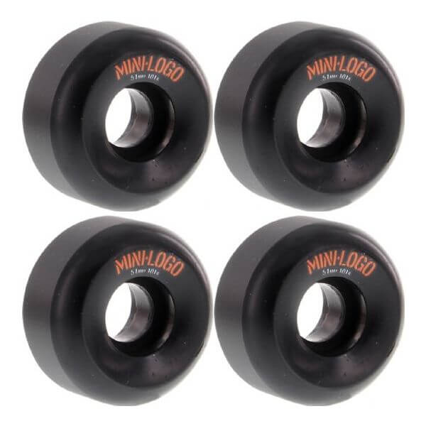 Mini Logo Skateboards A-Cut Black Skateboard Wheels - 51mm 101a (Set of 4)