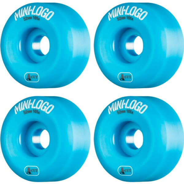 Mini Logo Skateboards A-Cut Blue Skateboard Wheels - 52mm 101a (Set of 4)
