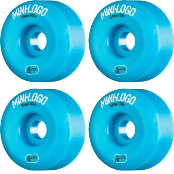 Mini Logo Skateboards A-Cut Blue Skateboard Wheels - 54mm 101a (Set of 4)