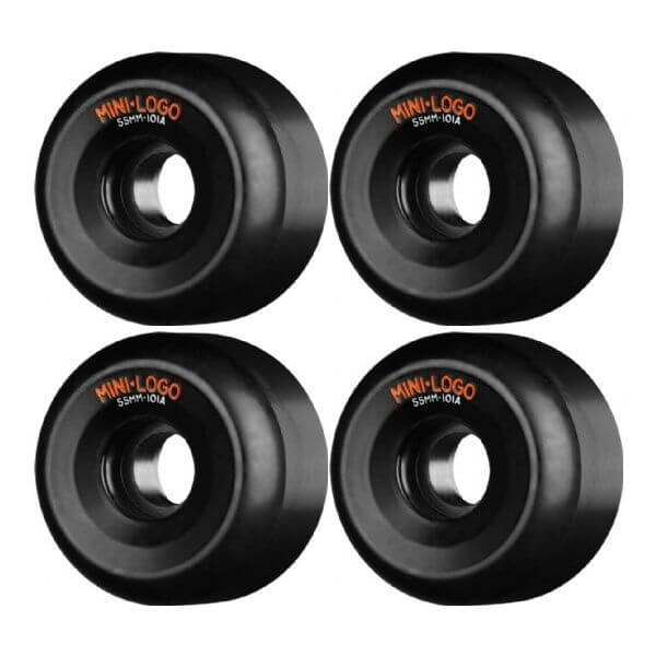 Mini Logo Skateboards A-Cut Black Skateboard Wheels - 55mm 101a (Set of 4)